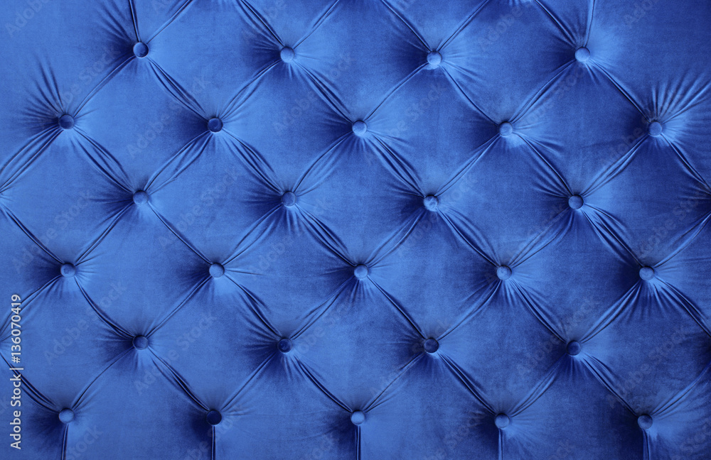 Blue capitone tufted fabric upholstery texture Blue capitone tufted fabric upholstery texture