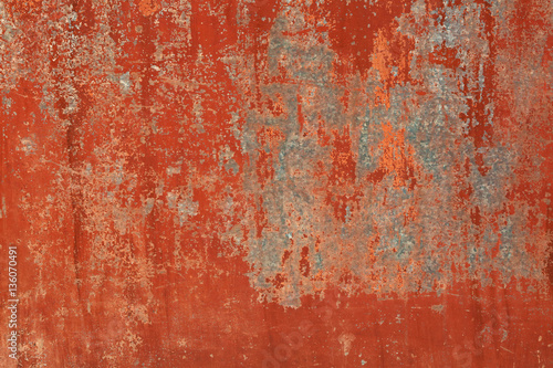Grunge red brown old painted wall background