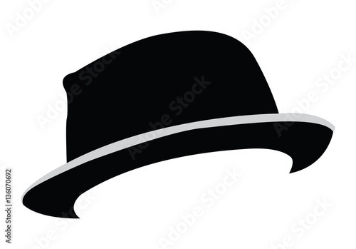 Isolated hipster hat on a white background, Vector illustration
