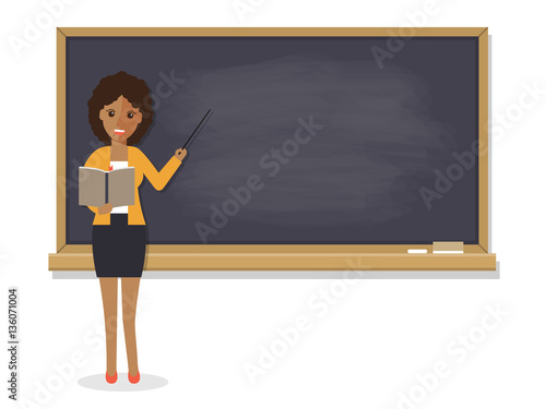 African teacher teaching in classroom