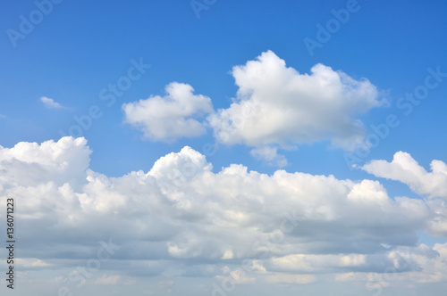 White cloud in the blue sky