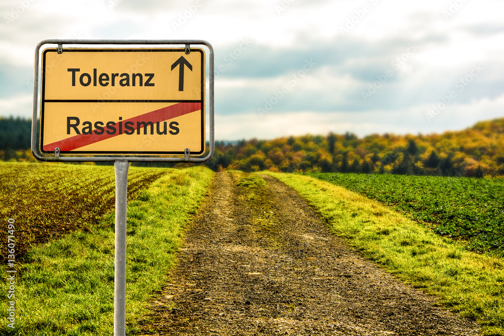Obraz premium Schild 174 - Rassismus