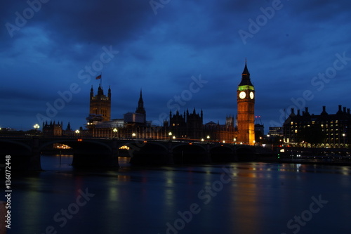 Long exposure of Big Ben and Houses of Parliament