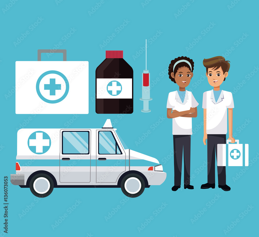 staff ambulance kit medicine vector illustration eps 10 staff ambulance kit medicine vector illustration eps 10