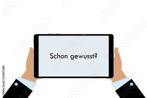 Geschäftsmann mit Tablet - Schon gewusst photo