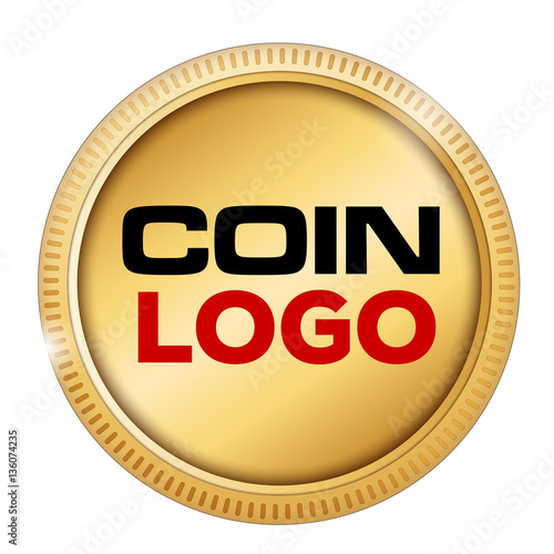 Logo Gold Coin isolated on white background