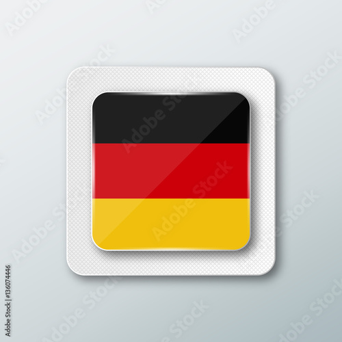 Square button with the national flag of Germany with the reflection of light. Icon with the main symbol of the country. Free Download Square button with the national flag of Germany with the reflection of light. Icon with the main symbol of the country. - GFXLoad