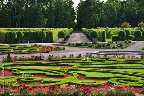 Park of Rundale Palace near Pilsrundale. Latvia