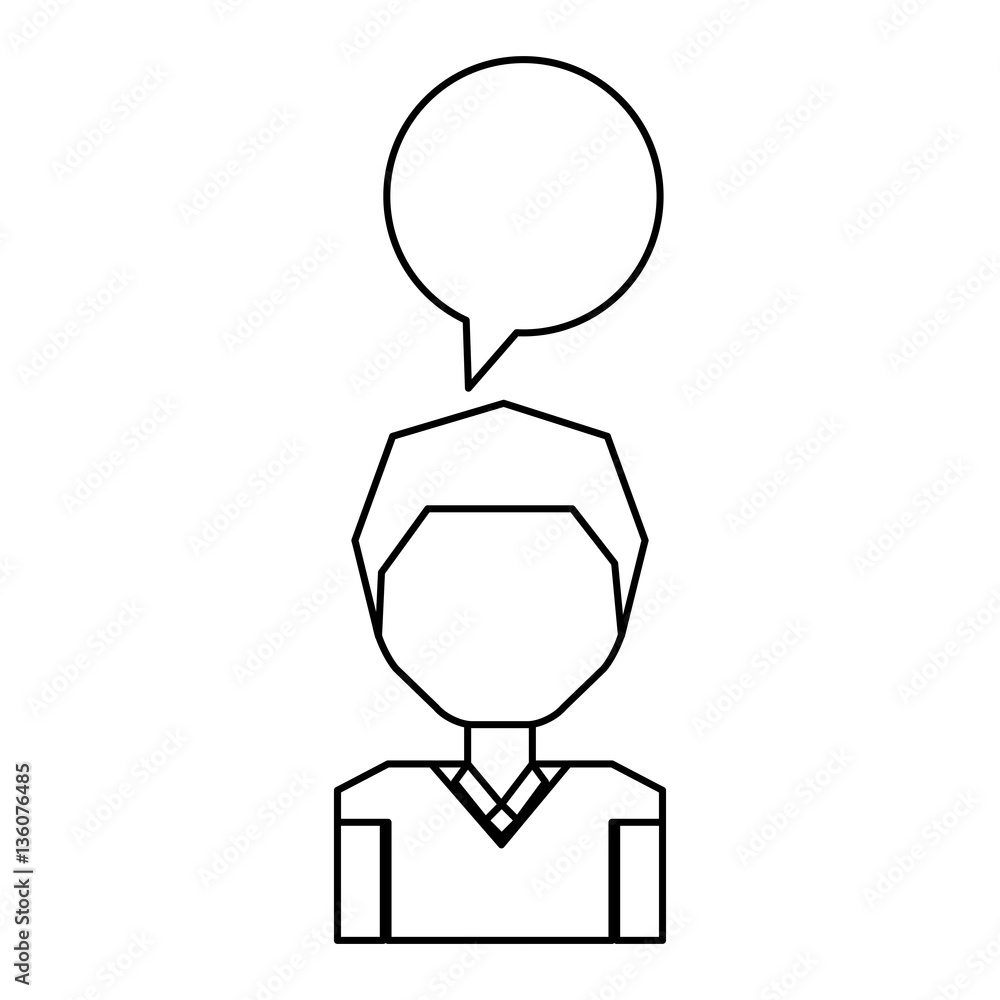 young man with speech bubble avatar character vector illustration design young man with speech bubble avatar character vector illustration design