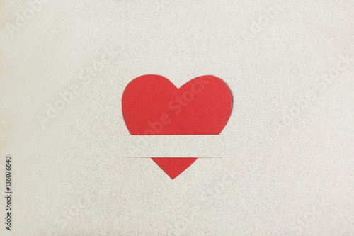 Red paper heart