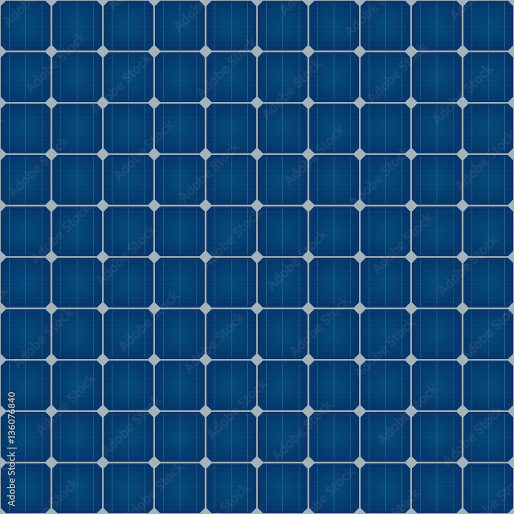 Solar Cells Seamless Pattern For Roof Solar Power Panel Design. vector