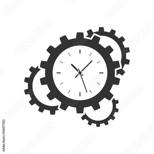 Clock gear icon