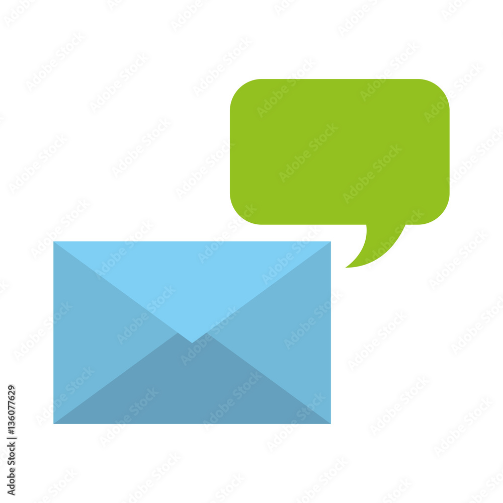 envelope mail with speech bubble icon vector illustration design envelope mail with speech bubble icon vector illustration design