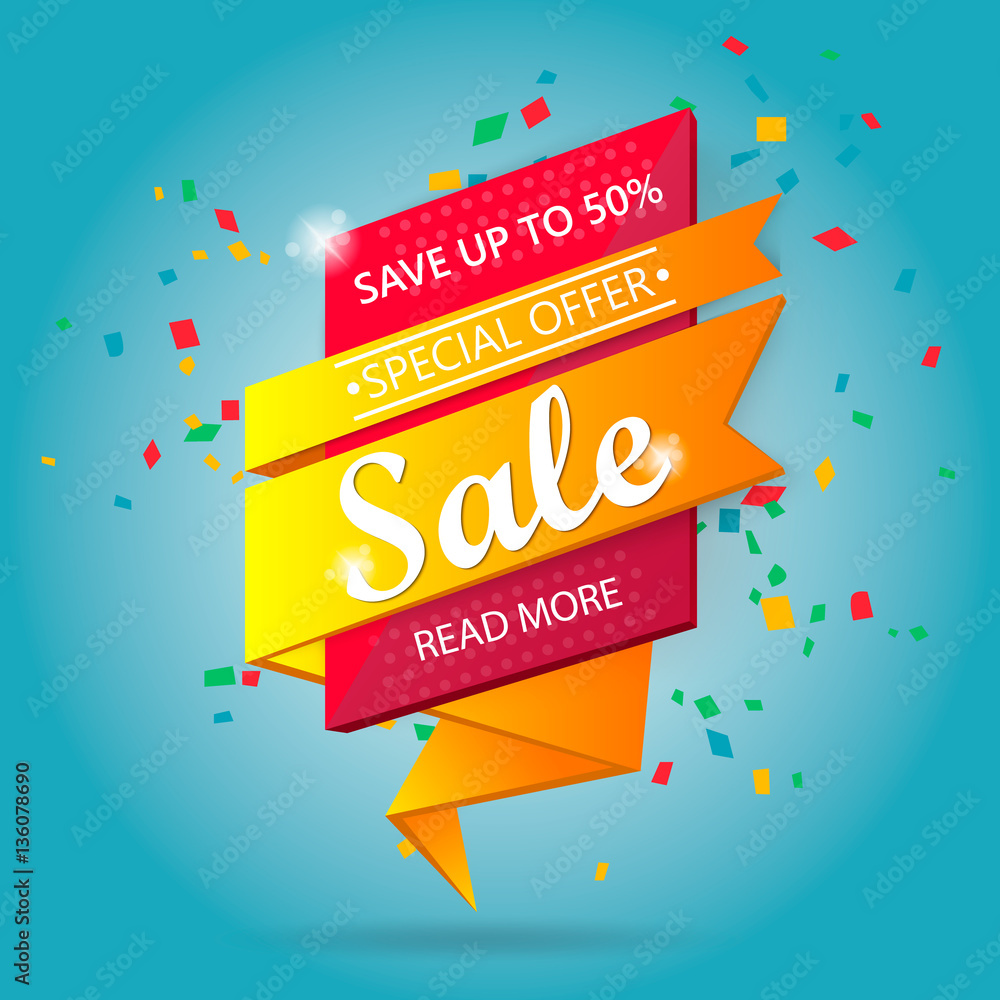 Obraz premium Super Sale and special offer. 50% off. Vector illustration.Theme color.