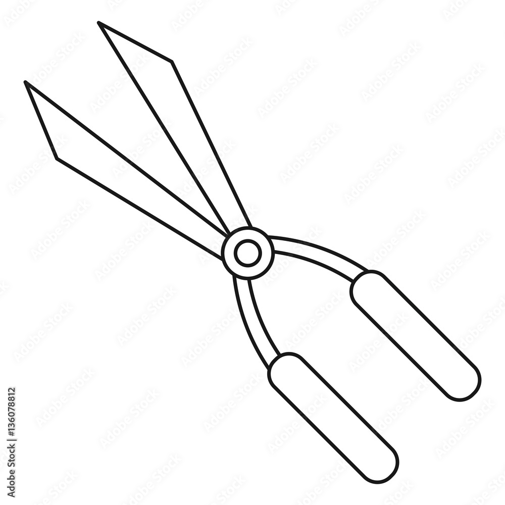 garden scissors tool thin line vector illustration eps 10 garden scissors tool thin line vector illustration eps 10