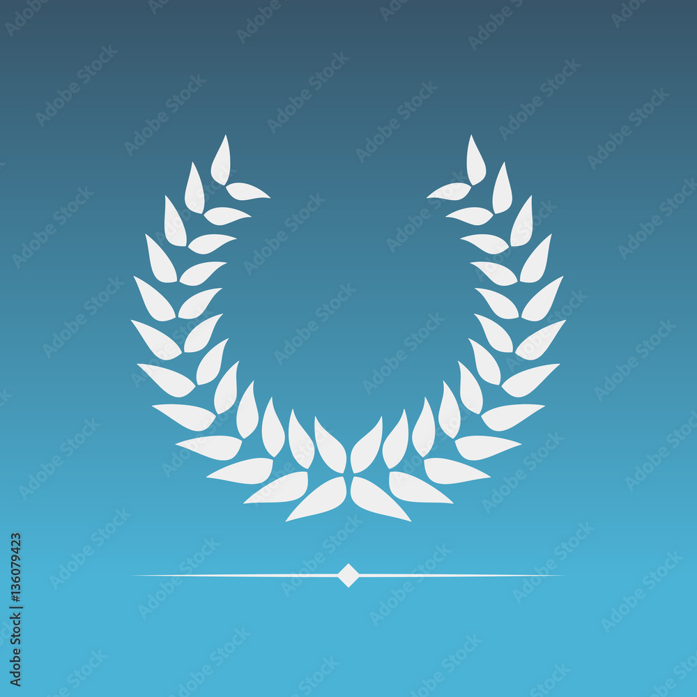 Laurel wreath Icon. Wreath Icon. Leaves Branch. Vector Illustration. Laurel wreath Icon. Wreath Icon. Leaves Branch. Vector Illustration.