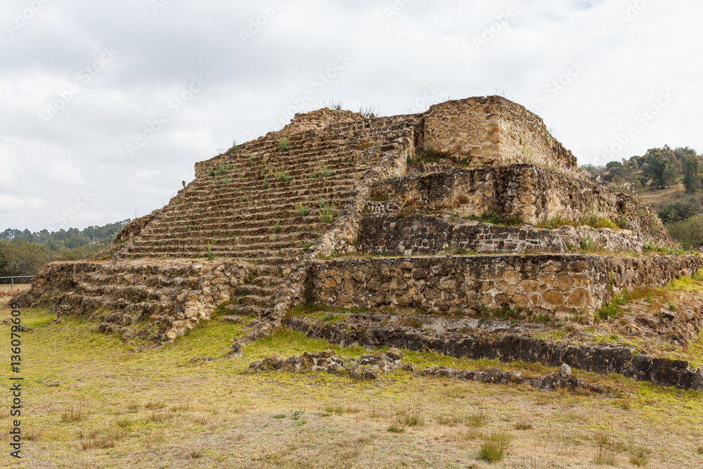 Ruins of the pre-hispanic town of Cacaxtla, Mexico Ruins of the pre-hispanic town of Cacaxtla, Mexico