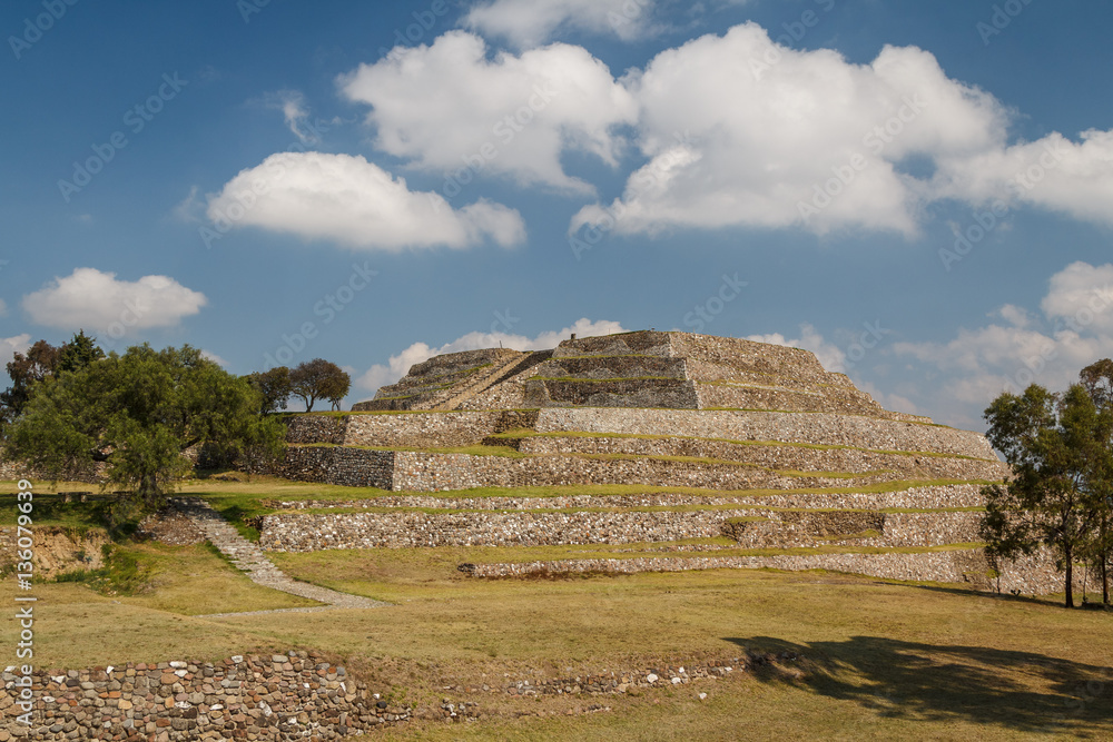 Ruins of the pre-Hispanic town of Xochitecatl, Mexico