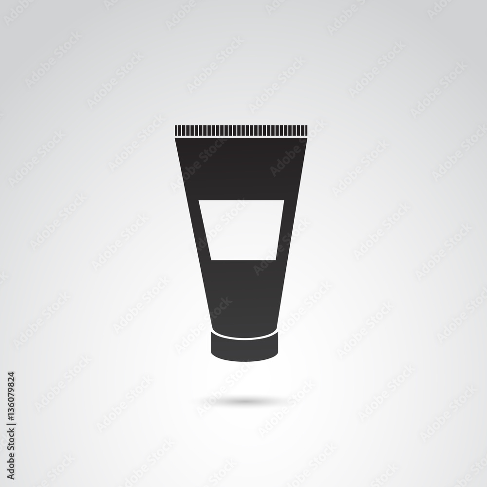 Tube of cosmetics vector icon. Tube of cosmetics vector icon.