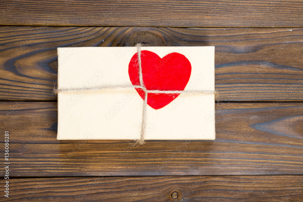 Gift box on Valentine's Day. Concept of romantic love. Gift box on Valentine's Day. Concept of romantic love.