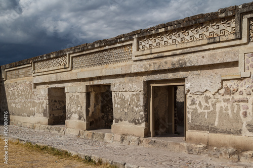 Ruins of the pre-hispanic Zapotec town Mitla, Puebla, Mexico