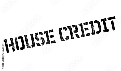 House Credit rubber stamp. Grunge design with dust scratches. Effects can be easily removed for a clean, crisp look. Color is easily changed.