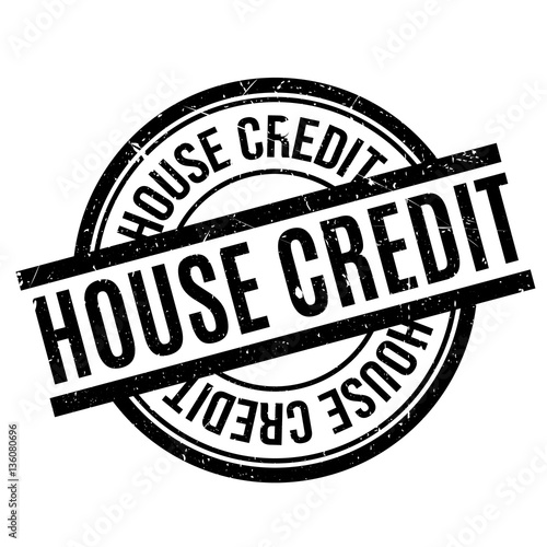 House Credit rubber stamp. Grunge design with dust scratches. Effects can be easily removed for a clean, crisp look. Color is easily changed.