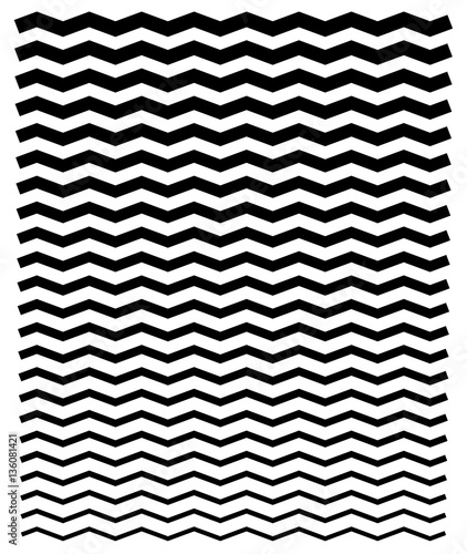 Thinner and thicker wavy, zig-zag horizontal line elements
