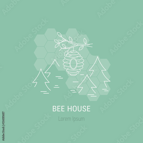Bee house line concept 
