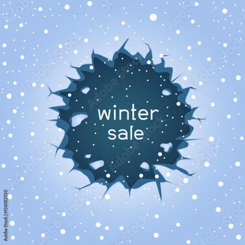 round ice crack winter sale