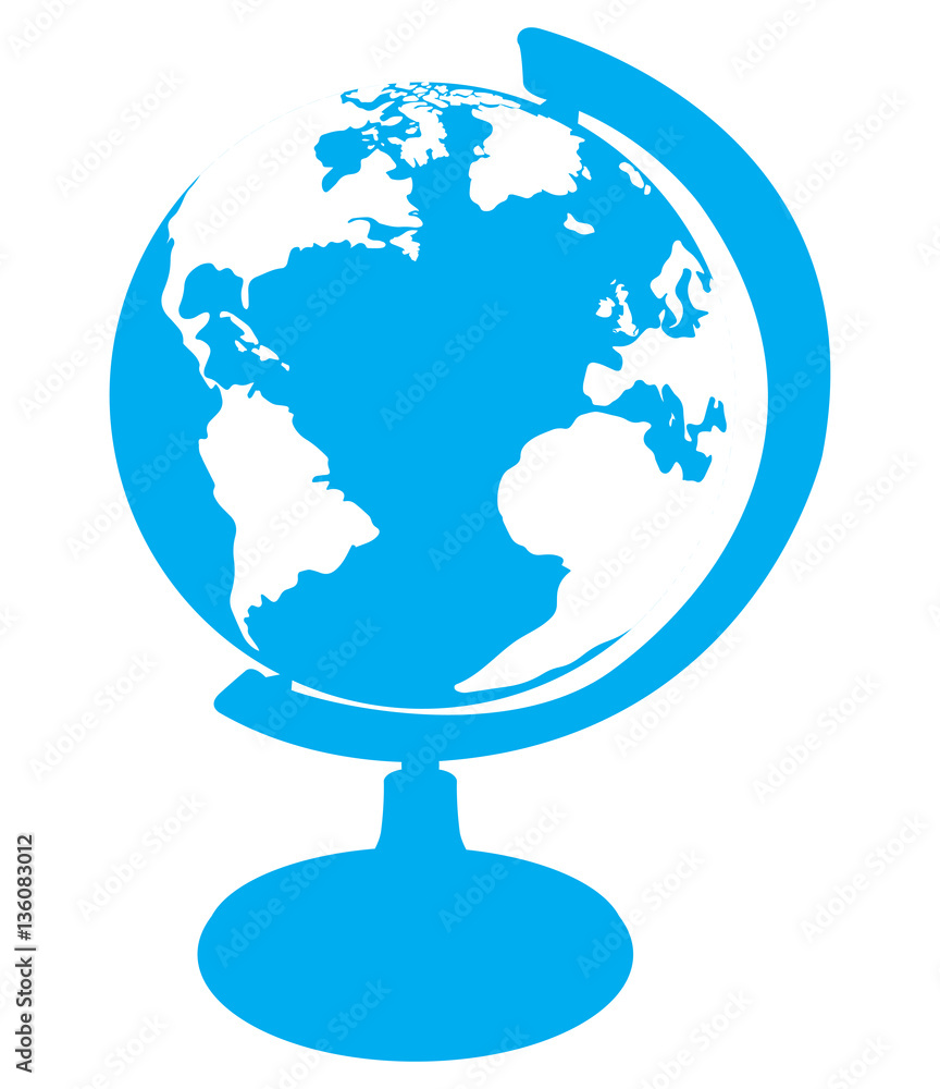 Isolated earth globe on a white background, Vector illustration Isolated earth globe on a white background, Vector illustration