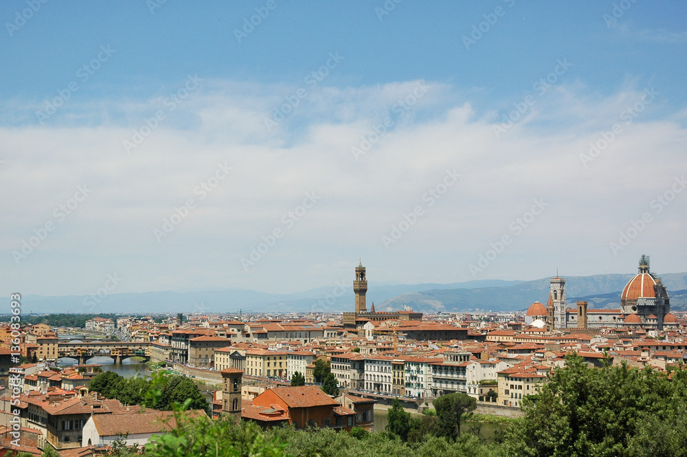 Florenz Stadtansicht von der Piazza Michelangelo