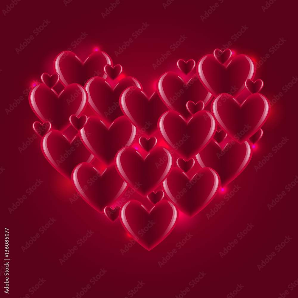 Vector Illustration of a Valentines Day Card