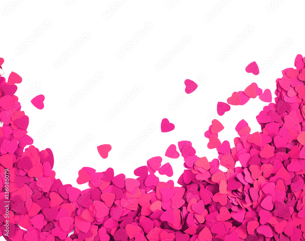 Obraz premium Paper hearts frame