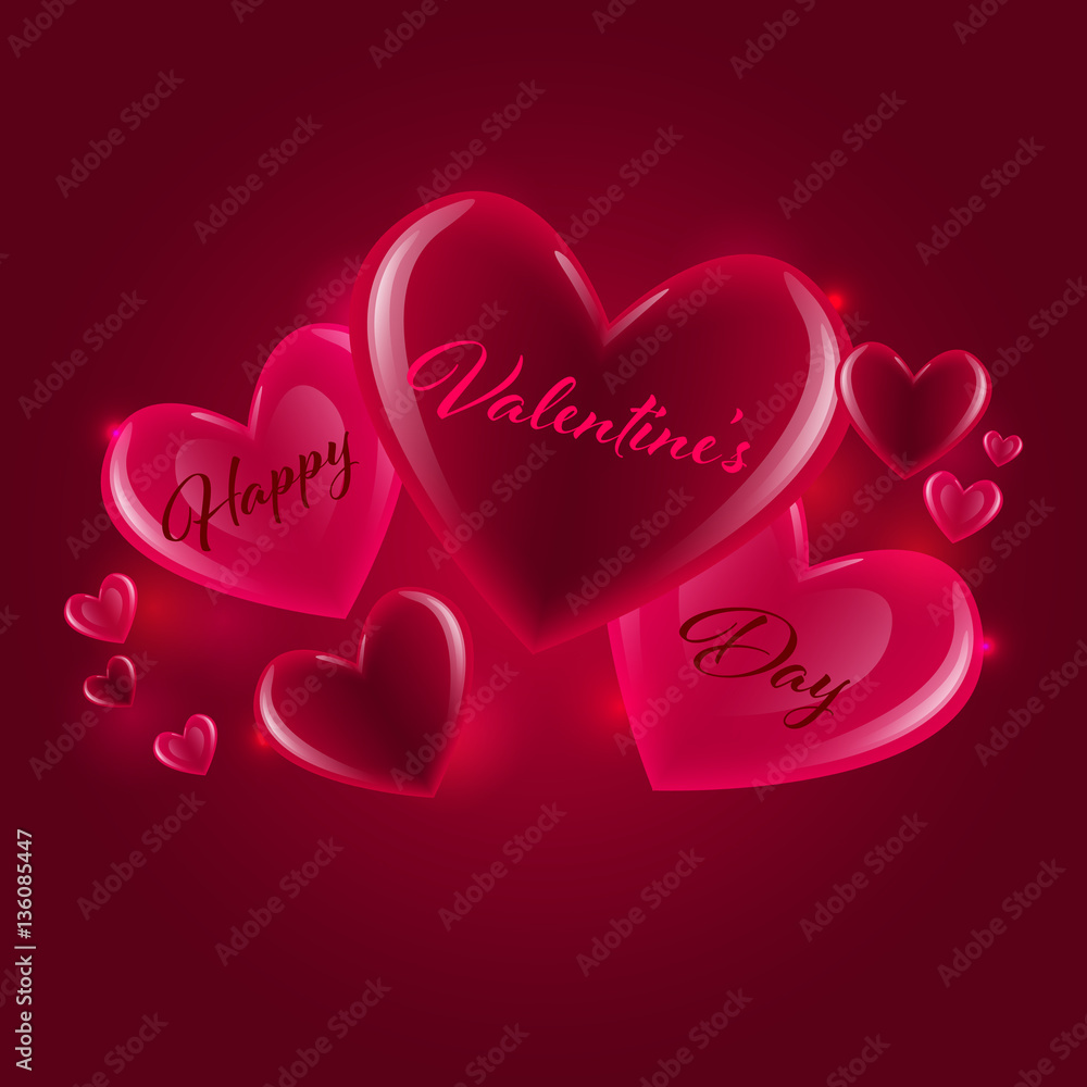 Valentine's day background with hearts Valentine's day background with hearts