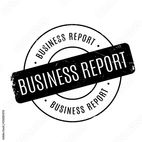 Business Report rubber stamp. Grunge design with dust scratches. Effects can be easily removed for a clean, crisp look. Color is easily changed.