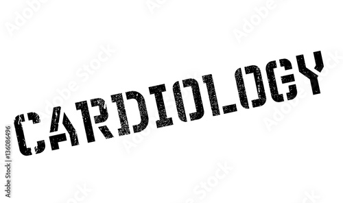 Cardiology rubber stamp. Grunge design with dust scratches. Effects can be easily removed for a clean, crisp look. Color is easily changed.