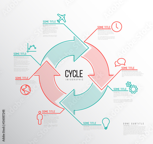 Vector Infographic cycle template