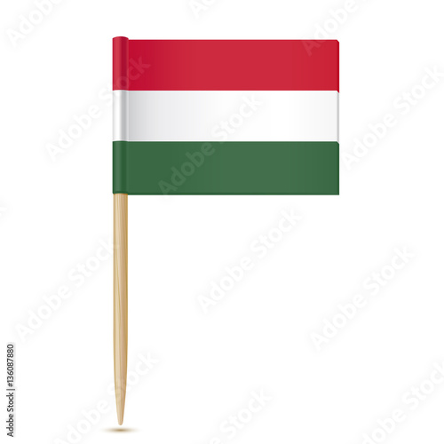 Flag of Hungary. Flag toothpick 10eps