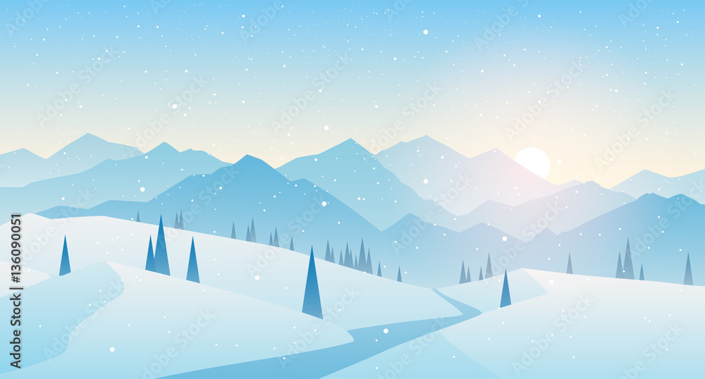 Naklejka premium Winter background