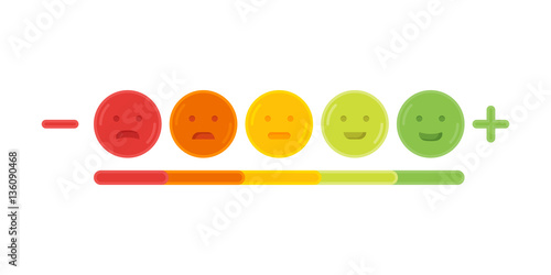 Feedback emoticon emoji smile icon vector illustration