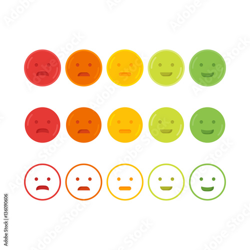 Feedback emoticon emoji smile icon vector illustration