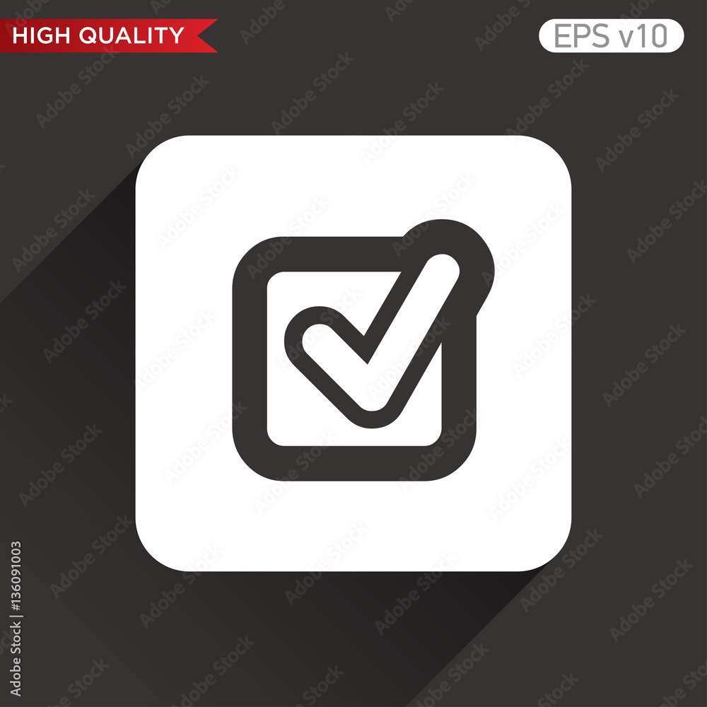 Check box icon. Button with check box icon. Modern UI vector. Check box icon. Button with check box icon. Modern UI vector.