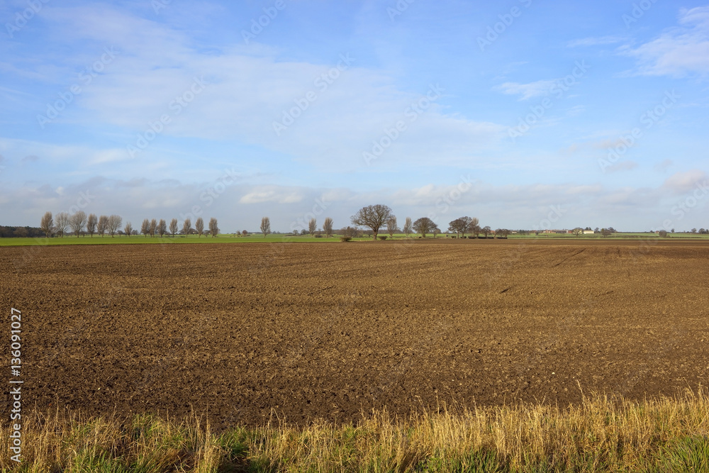 plowed field in yorkshire
