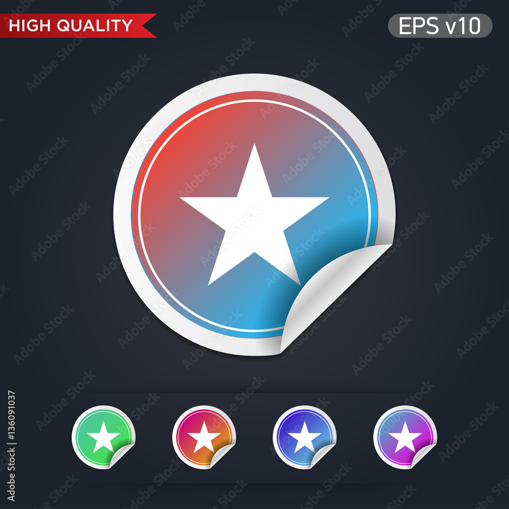 Star icon. Button with star icon. Modern UI vector. Star icon. Button with star icon. Modern UI vector.