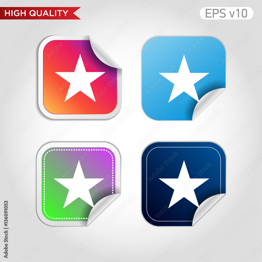 Star icon. Button with star icon. Modern UI vector. Star icon. Button with star icon. Modern UI vector.