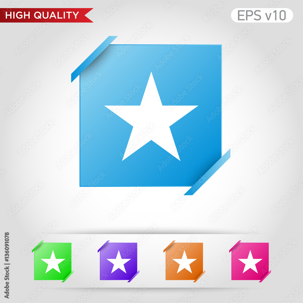Star icon. Button with star icon. Modern UI vector. Star icon. Button with star icon. Modern UI vector.