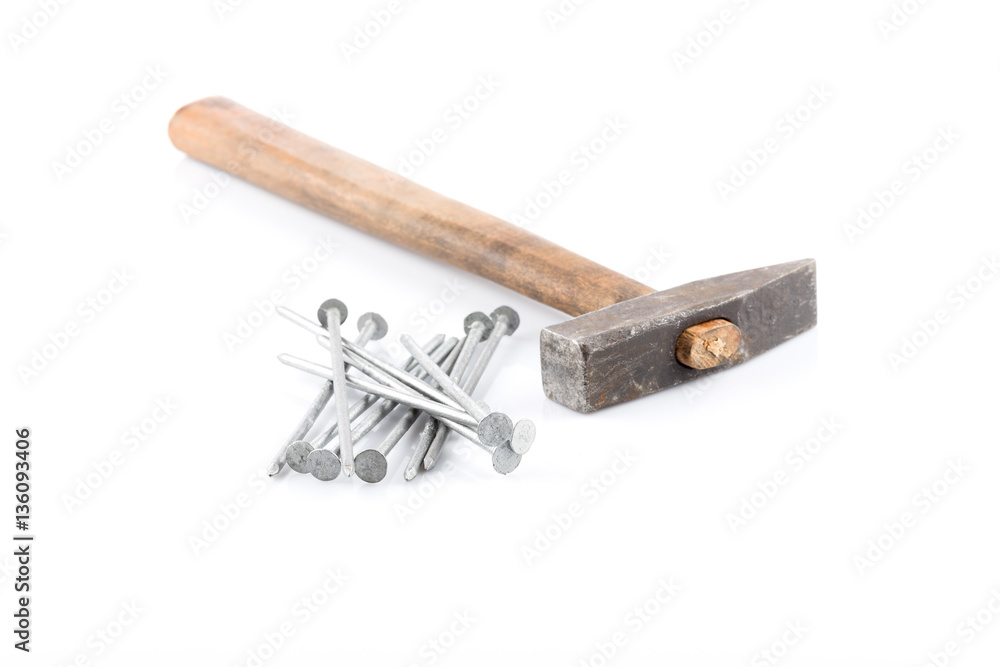 old hammer and nails old hammer and nails