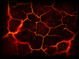 Lava crack ground