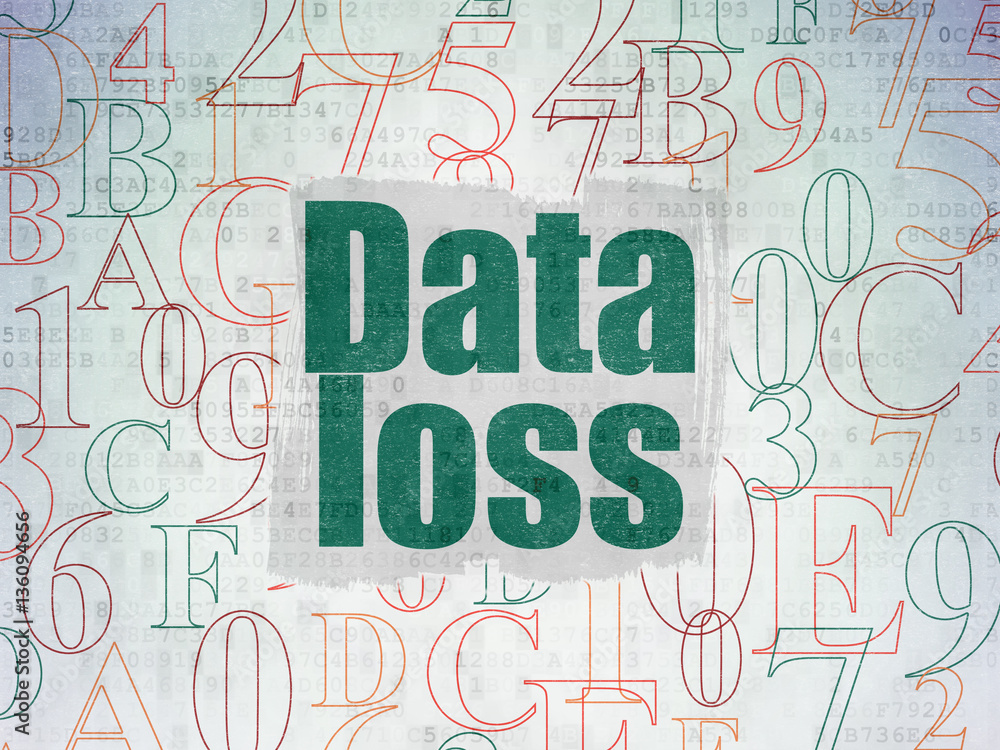 Data concept: Data Loss on Digital Data Paper background